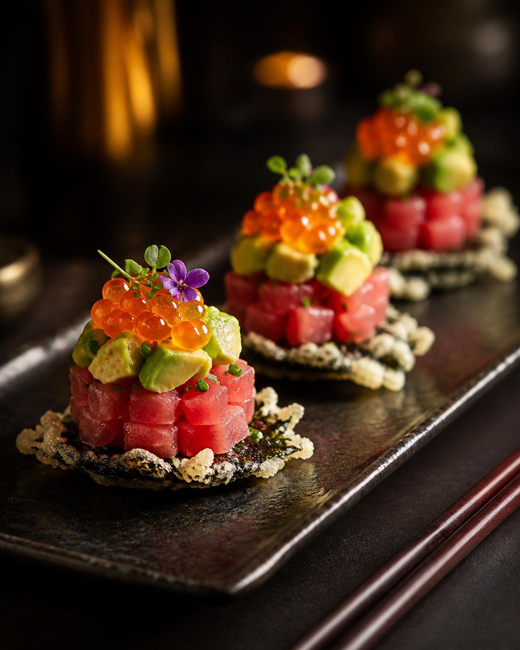 Poupiette de tartar de atún rojo
